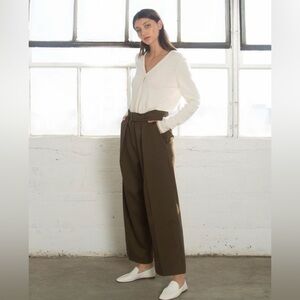 Almina Concept Wide Straight Leg Belted Trousers